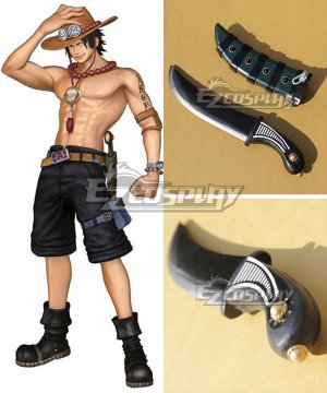 One Piece Portgas D Ace Black Sword Cosplay Weapon Prop