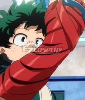 Boku No Hero Akademia Izuku Midoriya Red Gauntlets Cosplay