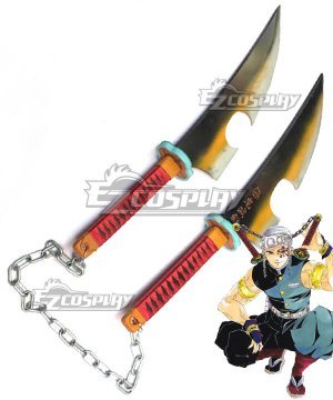 Demon Slayer: Kimetsu no Yaiba Tengen Uzui Double Swords Cosplay  Prop