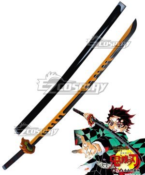 Demon Slayer: Kimetsu No Yaiba Kamado Tanjirou Yellow Grey Sword Cosplay  Prop