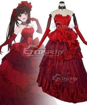 Date A Live Tokisaki Kurumi Nightmare Red Dress Cosplay