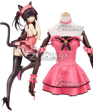 Tokisaki Kurumi Nightmare Pink Cat Cosplay