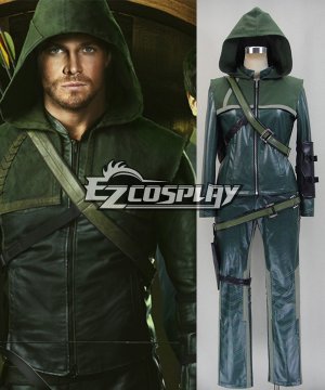 DC Comics Green Arrow Oliver Queen Leather Clothing Cosplay