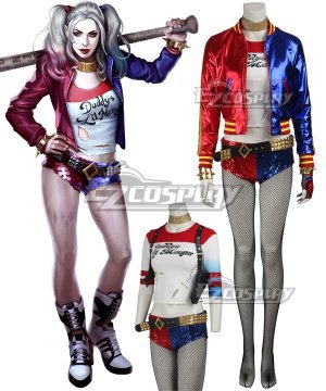 DC Detective Comics Batman Suicide Squad Task Force X Harley Quinn 2016 Movie Cosplay  - Deluxe Version