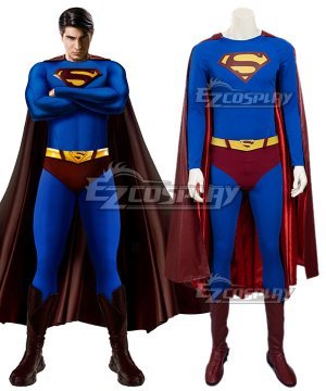 DC Superman Returns Superman Kal-El Clark Kent Cosplay  - Including Boots