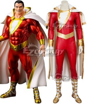 DC Comics Shazam Captain Marvel Billy Batson Cosplay  - Including Boots