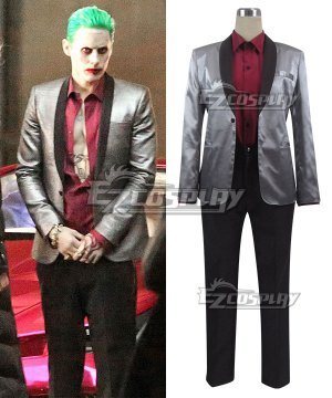 DC Batman Suicide Squad Task Force X Joker 2016 Movie Uniform Cosplay