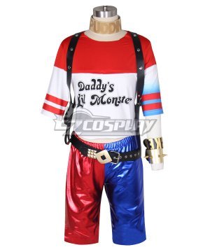 DC Comics New Batman Suicide Squad Harley Quinn Male Cosplay  - Only T-shirt, Pant