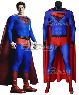 DC Crisis on Infinite Earths Superman Kal-El Zentai Jumpsuit Cosplay