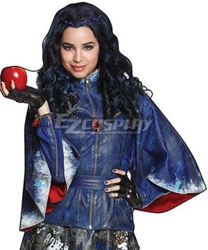 Disney Descendants Evie Blue Coat Belt Halloween Cosplay