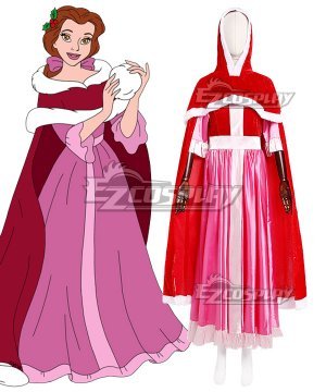 Disney Beauty and The Beast Belle Red Cosplay