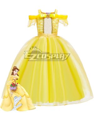 Kids Child Size Disney Beauty and the Beast Belle Cosplay