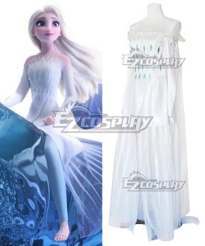 2 Elsa White Dress Cosplay