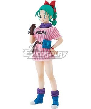 Dragon Ball Z Bulma Pink Stripe Cosplay Costume