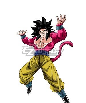Son Goku Kakarotto Super Saiyan 4 Cosplay