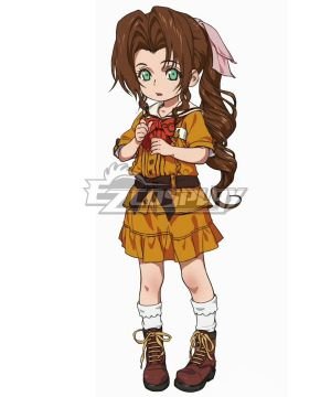 Final Fantasy VII Remake FF7 Aerith Gainsborough Kid Cosplay Costume