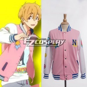 Free! Iwatobi Swim Club Haruka Nanase Pink Hoodie Cosplay Costume