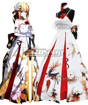 Saber Crane Wedding Dress Cosplay