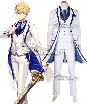 Fate Grand Order Prototype Arthur Pendragon White Rose Cosplay