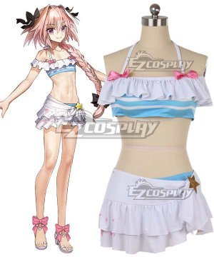 Fate EXTELLA LINK Rider Of Black Astolfo Swimsuit Cosplay