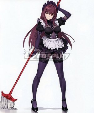 Fate Grand Order Lancer Scathach Maid Cosplay