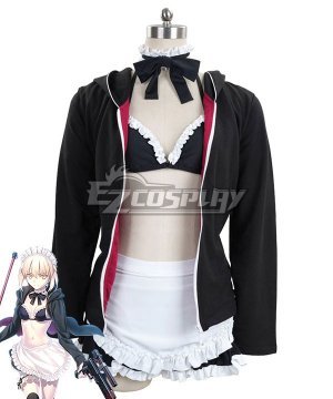 Fate Grand Order Saber Altria Pendragon Maid Swimsuit Cosplay