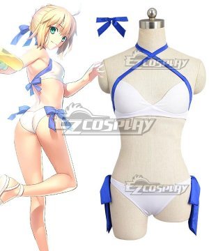 FGO Saber Altria Pendragon King Arthur Swimsuit Cosplay