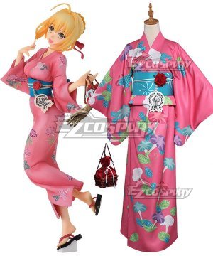 FGO Saber Caster Nero Claudius Kimono Ver2 Cosplay