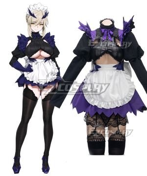 Fate Grand Order Lancer Alter Artoria Pendragon Maid Black Cosplay