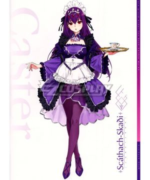 Fate Grand Order Caster Scathach Maid Cosplay