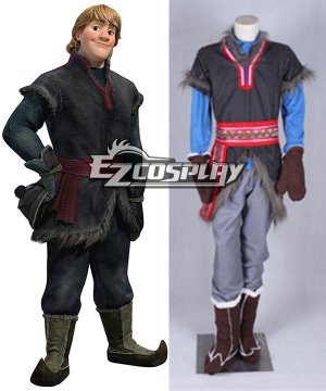 Kristoff Movie Grey Outfit Full Set Cosplay