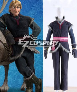 Kristoff Cosplay Movie  Grey Outfit