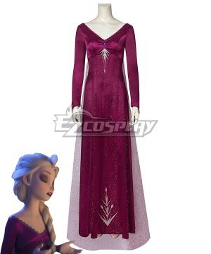 2 Elsa Snow Queen Purple Cosplay