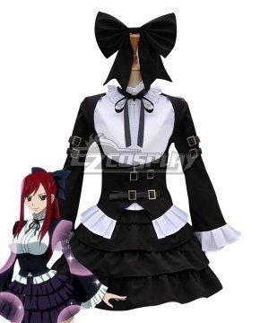 Erza Scarlet Black Maid Dress Cosplay