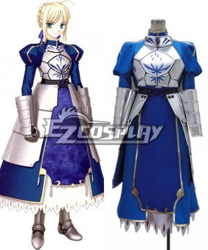 Fate Zero Saber Altria Pendragon King Arthur Cosplay  Deluxe Version