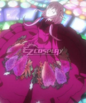 Guilty Crown Inori Yuzuriha Red Flower Dress Cosplay Costume