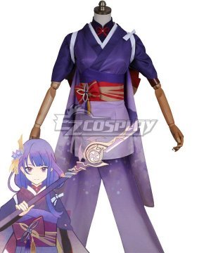 Genshin Impact Beelzebul Raiden Ei Raiden Shogun Kimono Cosplay Costume