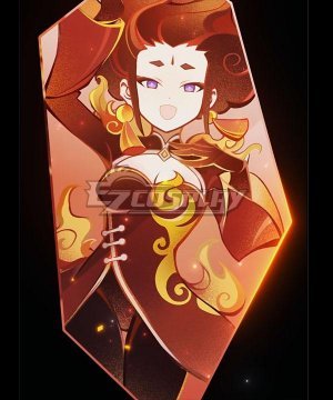 Genshin Impact Fire Yaksha Cosplay Costume