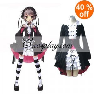 Haruhi Suzumiya Nagato Yuki Black Maid Cosplay Lolita Cosplay