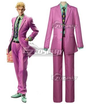 JoJos Bizarre Adventure Yoshikage Kira Pink Cosplay