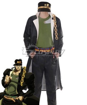 JoJos Bizarre Adventure Kujo Jotaro Green Vest Cosplay