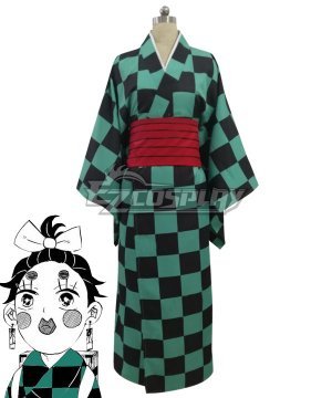  Kimetsu No Yaiba Kamado Tanjirou Green Kimono Cosplay