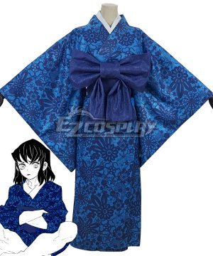  Kimetsu No Yaiba Inosuke Hashibira Blue Kimono Cosplay