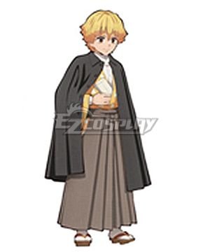 Demon Slayer: Kimetsu No Yaiba Agatsuma Zenitsu Kyoto for Collaboration Cosplay Costume