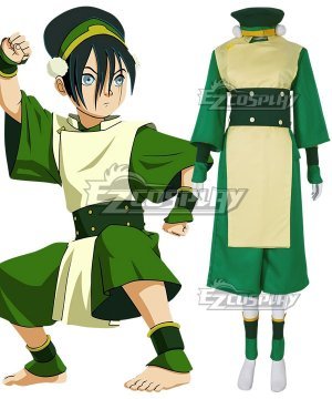 Avatar The Last Airbender Toph Beifong Green Cosplay Costume