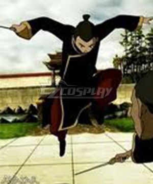 Avatar The Last Airbender Sokka Sword Trainee Black Cosplay Costume