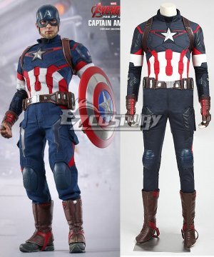 Marvel Avengers: Age of Ultron Captain America Steve Rogers Cosplay  Deluxe Version