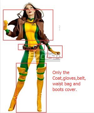 Marvel The Avengers Annual X-Men X Men Rogue Anna Marie Cosplay  - WITHOUT Jumpsuit