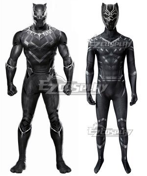  Civil War Black Panther TChalla Printed Zentai Jumpsuit Cosplay