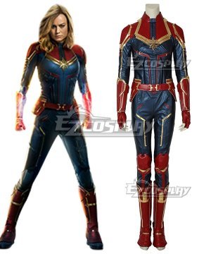 Marvel 2019 Movie Captain Marvel Carol Danvers Printed Cosplay  - B Edition